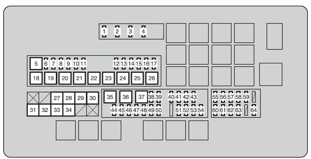 Toyota Land Cruiser - fuse box - engine compartment