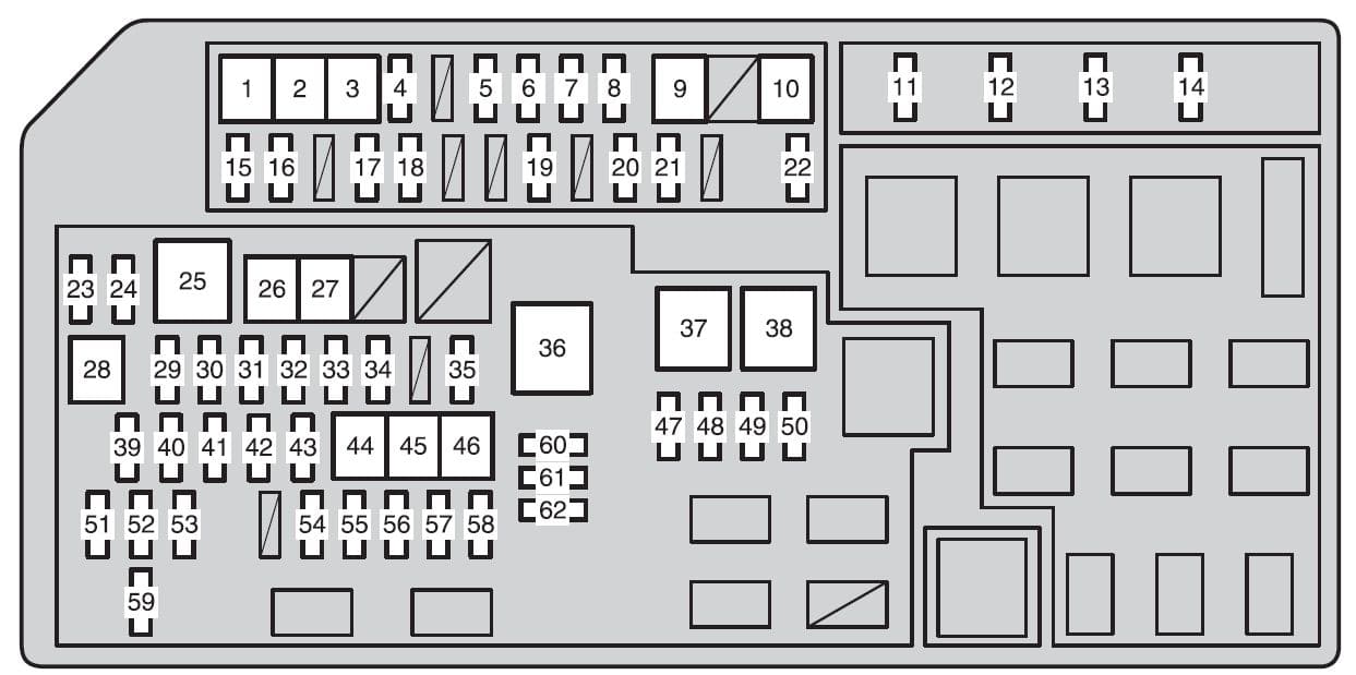 Toyota Land Cruiser Prado - fuse box - engine compartment