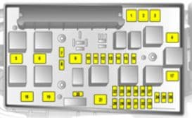 Vauxhall Astra 5th Generation - fuse box - engine compartment - version B