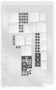 Vauxhall Corsa D (2009) - fuse box - engine compartment