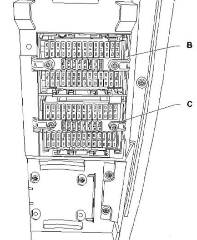 Volkswagen Transporter T5 ESSENTIALS - fuse box - holder B and C