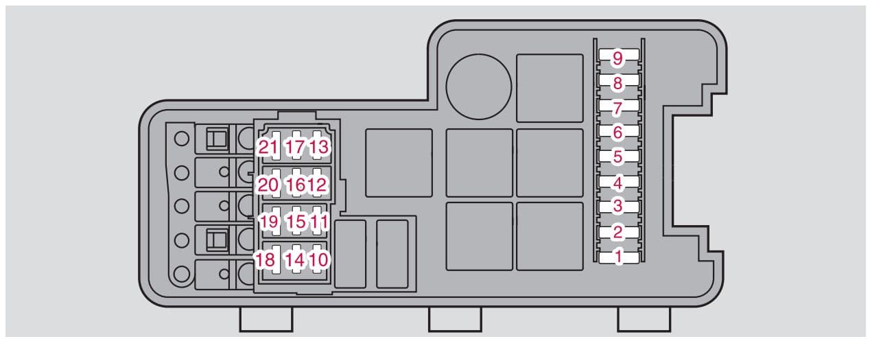 Volvo XC90 - fuse box - engine compartment